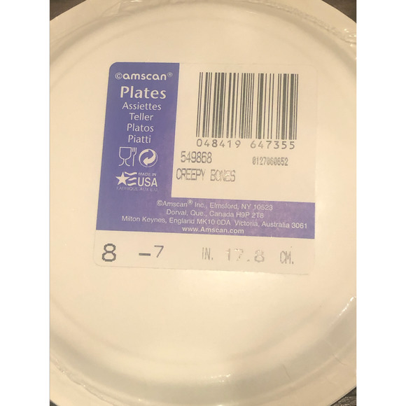 NWT HALLOWEEN PARTY Bundle Plates Napkins Cups Creepy Bones RIP Grave Skeleton - Picture 11 of 12